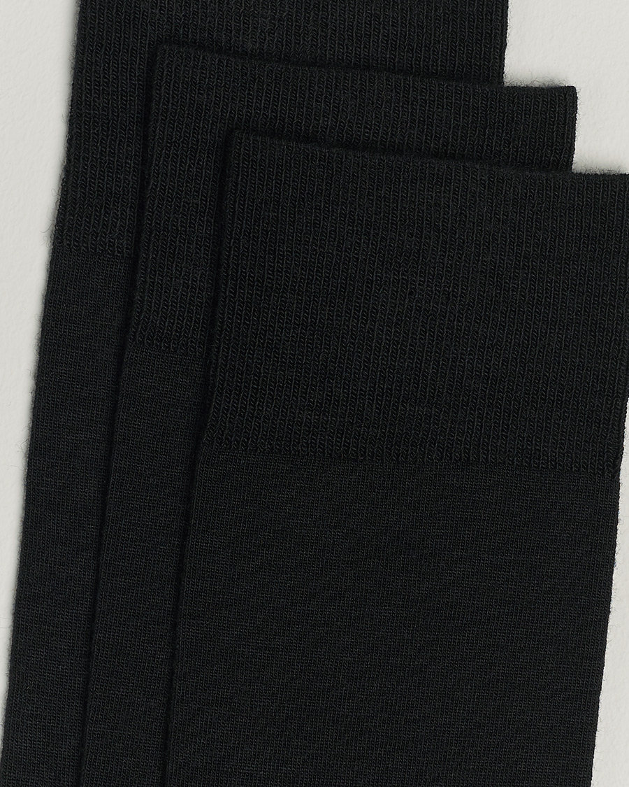 Herre | Amanda Christensen | Amanda Christensen | 3-Pack Icon Wool/Cotton Socks Black