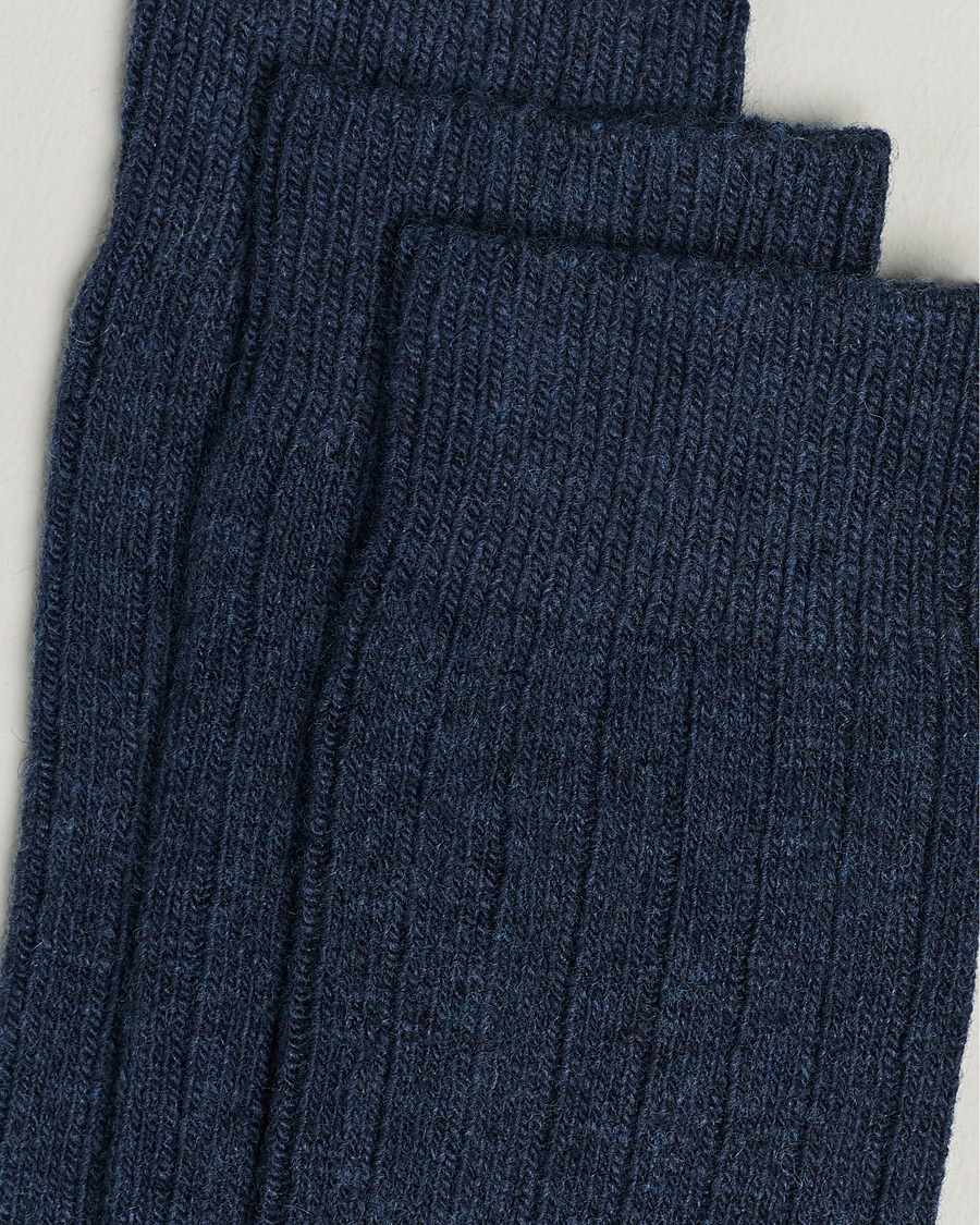 Herre | Business & Beyond | Amanda Christensen | 3-Pack Supreme Wool/Cashmere Sock Dark Blue Melange