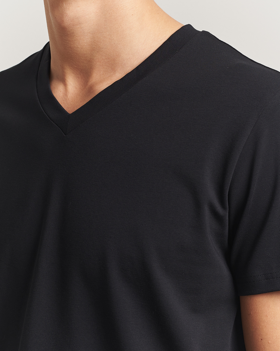 Herre | T-Shirts | Filippa K | Organic Cotton V-Neck T-Shirt Black