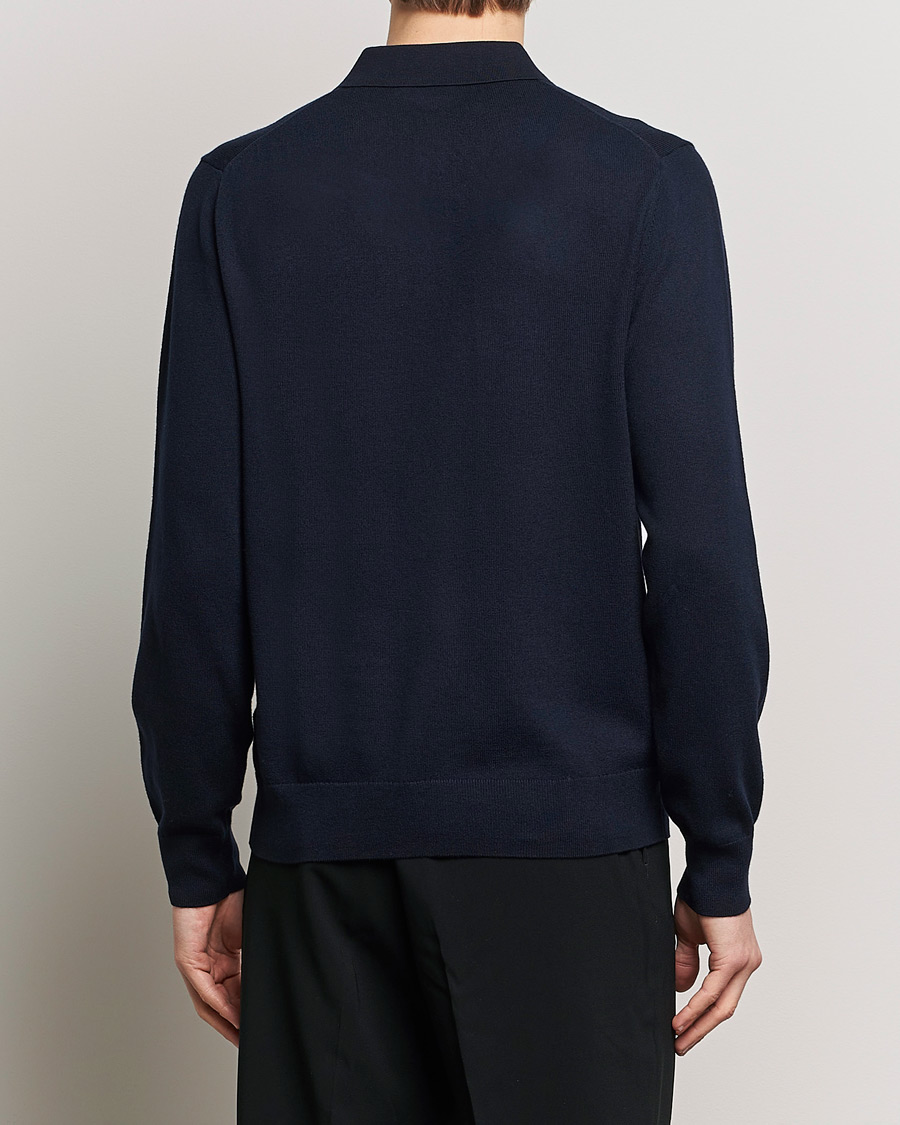 Herre | Trøjer | Filippa K | Knitted Polo Shirt Navy