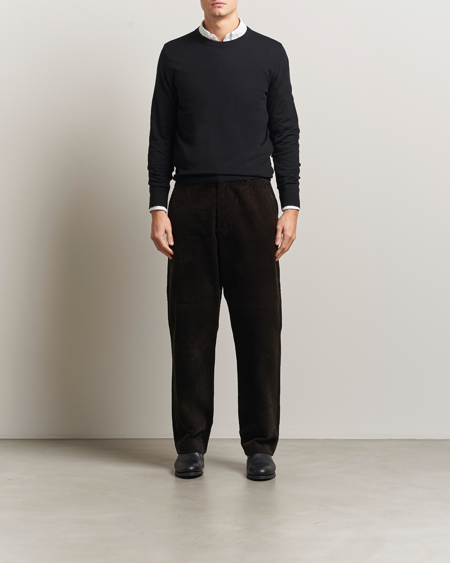 Herre | Trøjer | Filippa K | Merino Round Neck Sweater Black