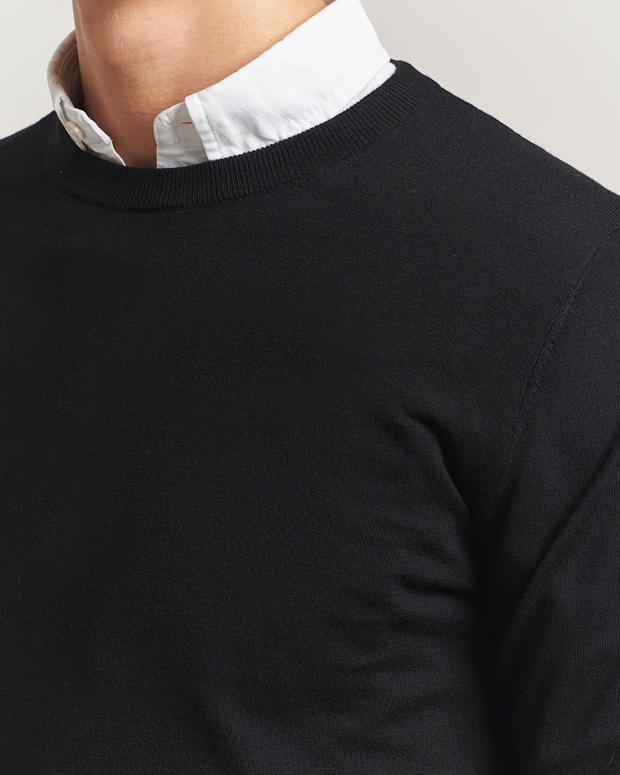 Herre | Trøjer | Filippa K | Merino Round Neck Sweater Black