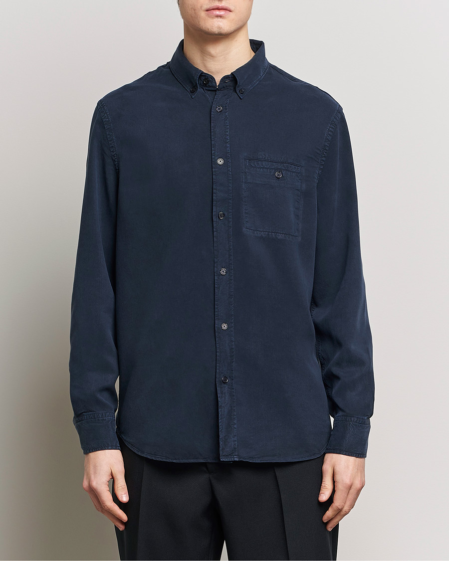 Herre | Casualskjorter | Filippa K | Zachary Lyocell Shirt Navy