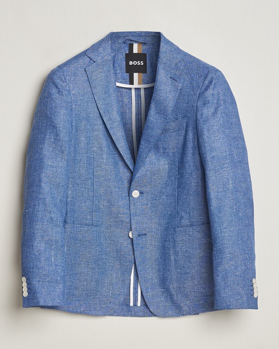 Herre |  | BOSS BLACK | Hanry Linen Blazer Medium Blue