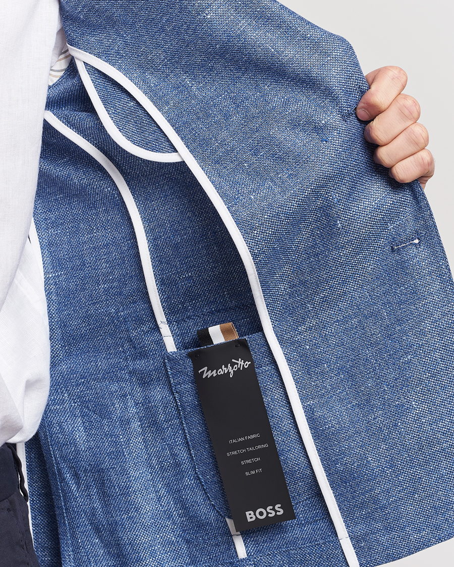 Herre | Blazere & jakker | BOSS BLACK | Hanry Linen Blazer Medium Blue