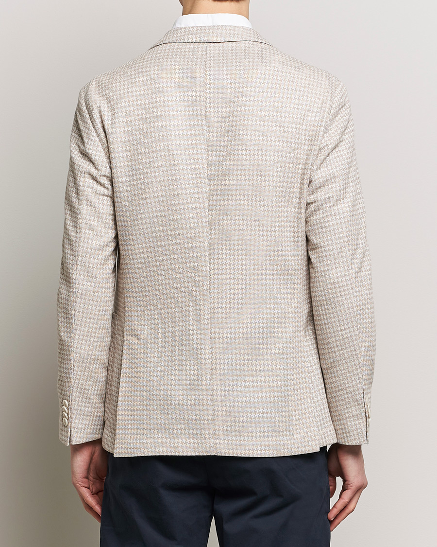 Herre | Blazere & jakker | BOSS BLACK | Hanry Jersey Linen Checked Blazer Dark Beige