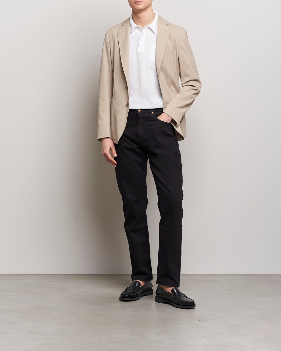 Herre | Blazere & jakker | BOSS BLACK | Hanry Cotton Seersucker Blazer Dark Beige