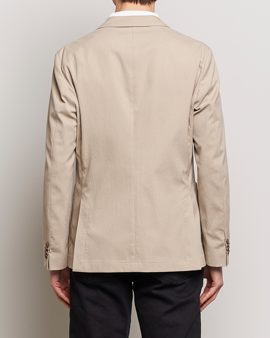Herre | Blazere & jakker | BOSS BLACK | Hanry Cotton Seersucker Blazer Dark Beige