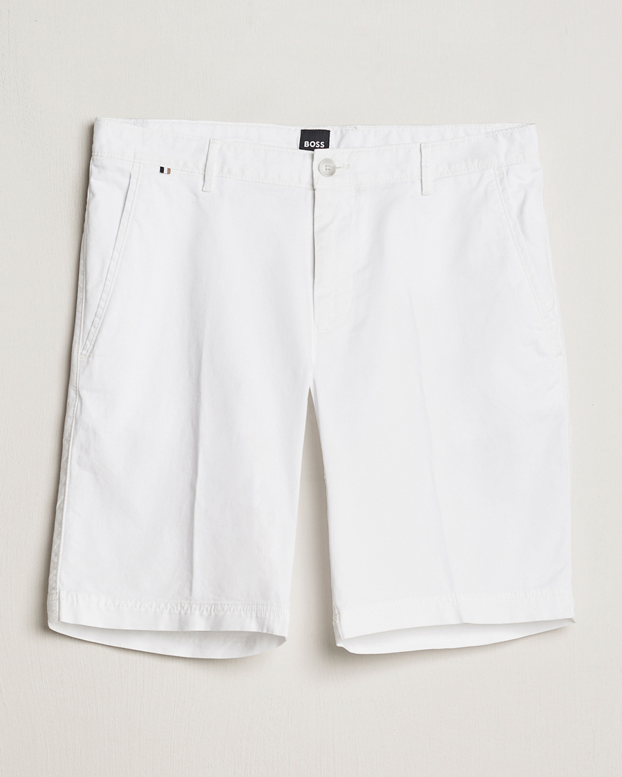 Herre | Shorts | BOSS BLACK | Slice Cotton Shorts White