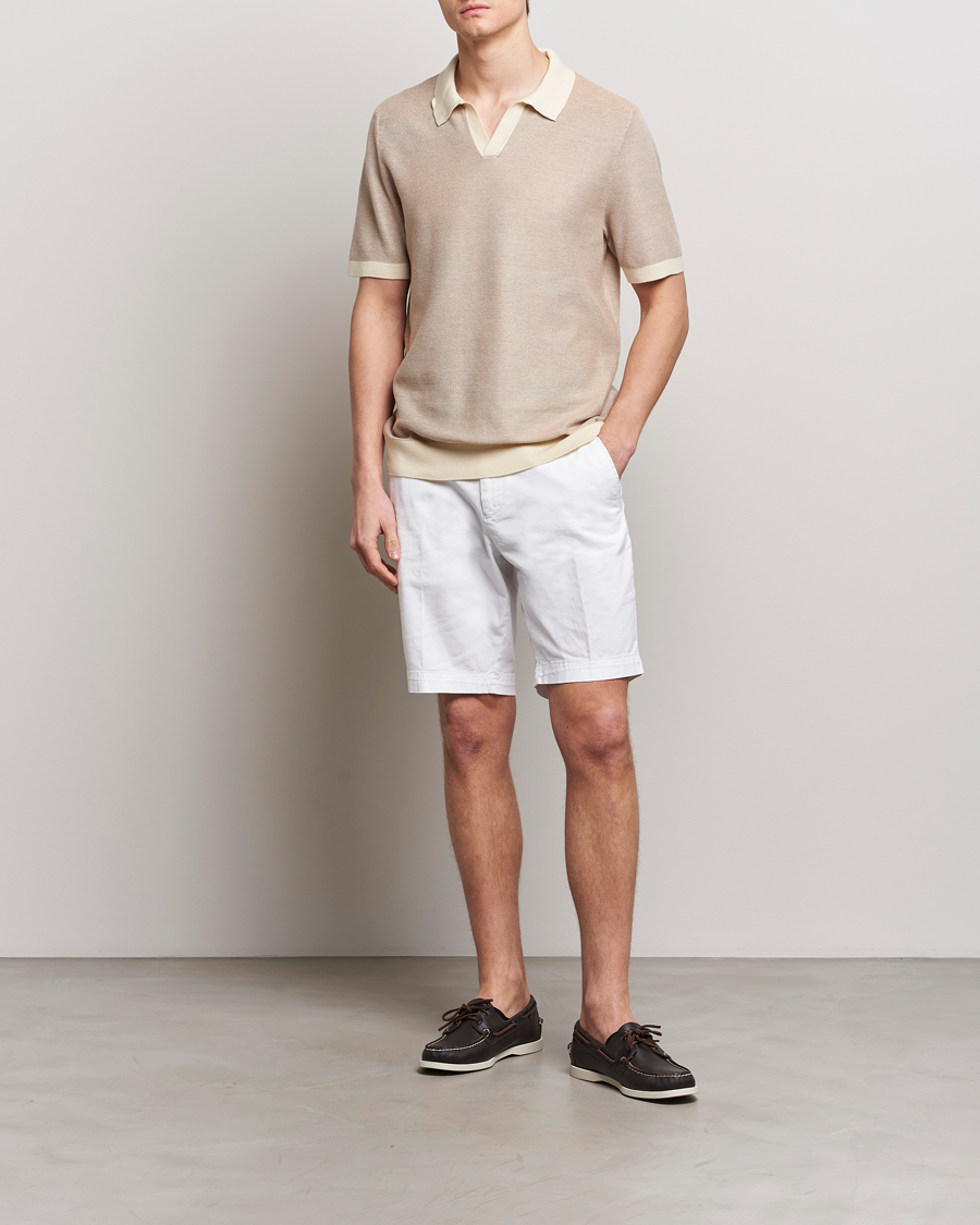 Herre | Shorts | BOSS BLACK | Slice Cotton Shorts White
