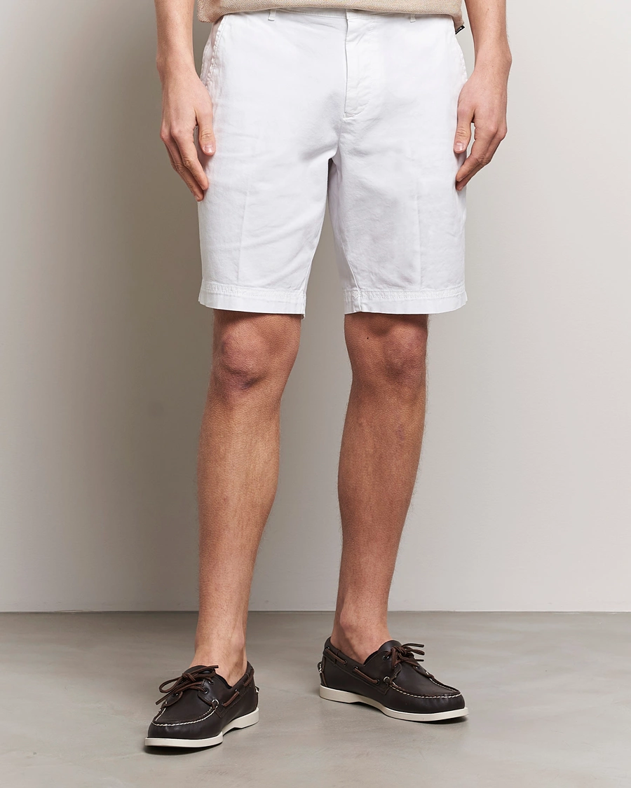 Herre | Sommer | BOSS BLACK | Slice Cotton Shorts White
