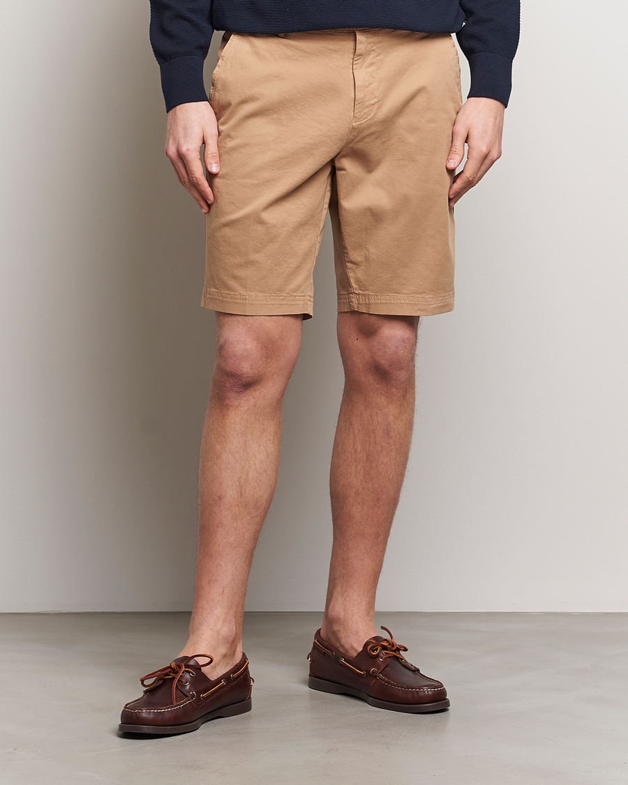 Herre | Nyheder | BOSS BLACK | Slice Cotton Shorts Medium Beige