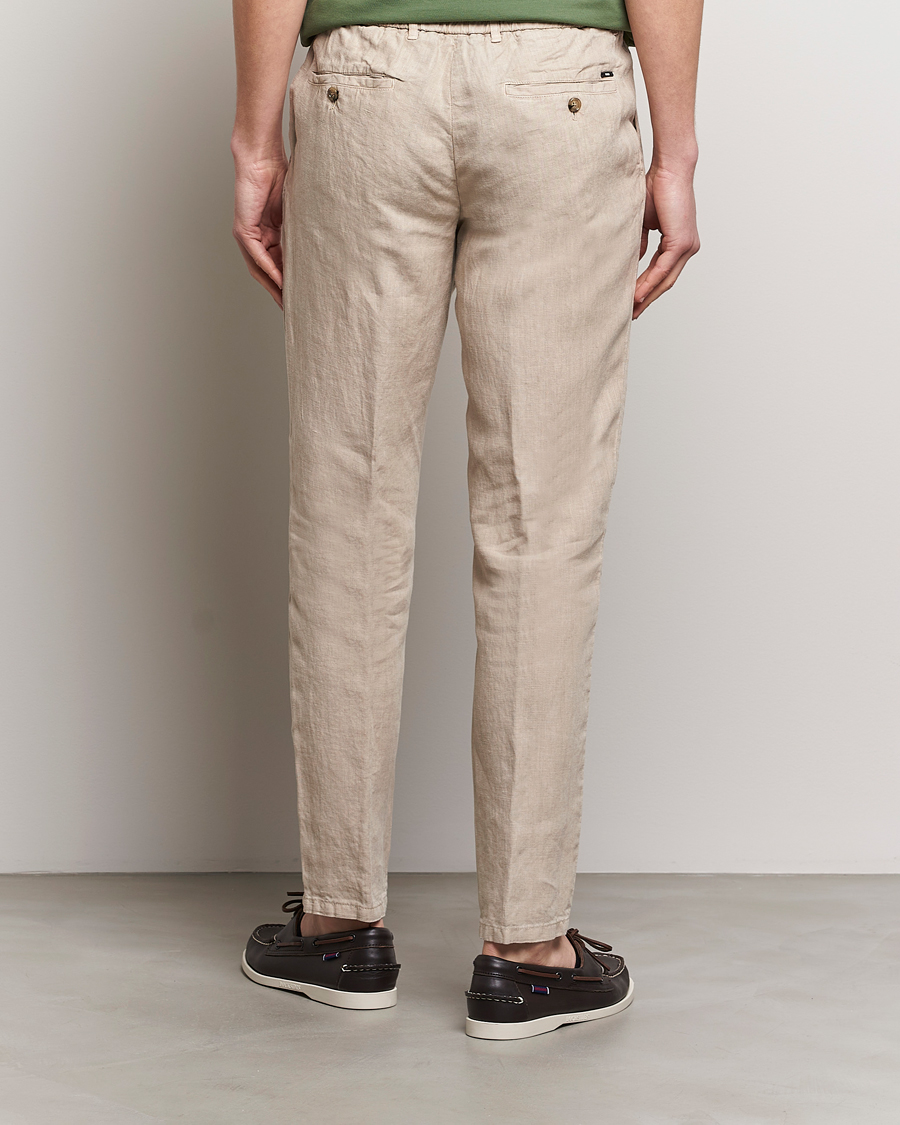 Herre | Bukser | BOSS BLACK | Genius Slim Fit Linen Pants Dark Beige