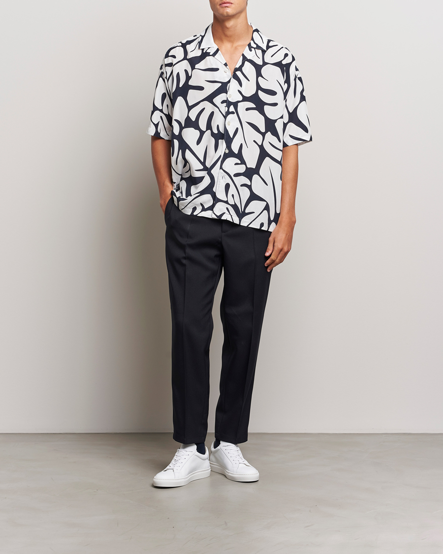 Herre | Skjorter | BOSS BLACK | Drew Short Sleeve Shirt Dark Blue