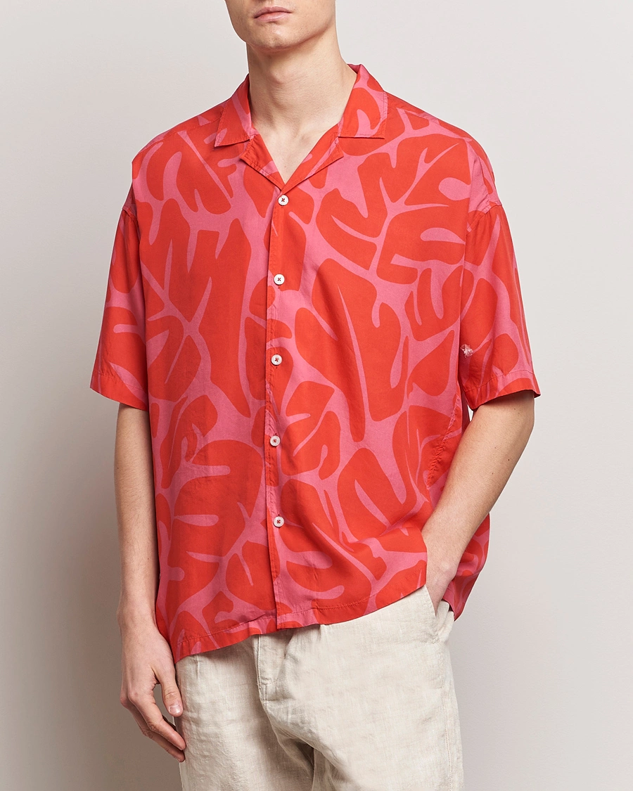 Herre | Kortærmede skjorter | BOSS BLACK | Drew Short Sleeve Shirt Bright Red