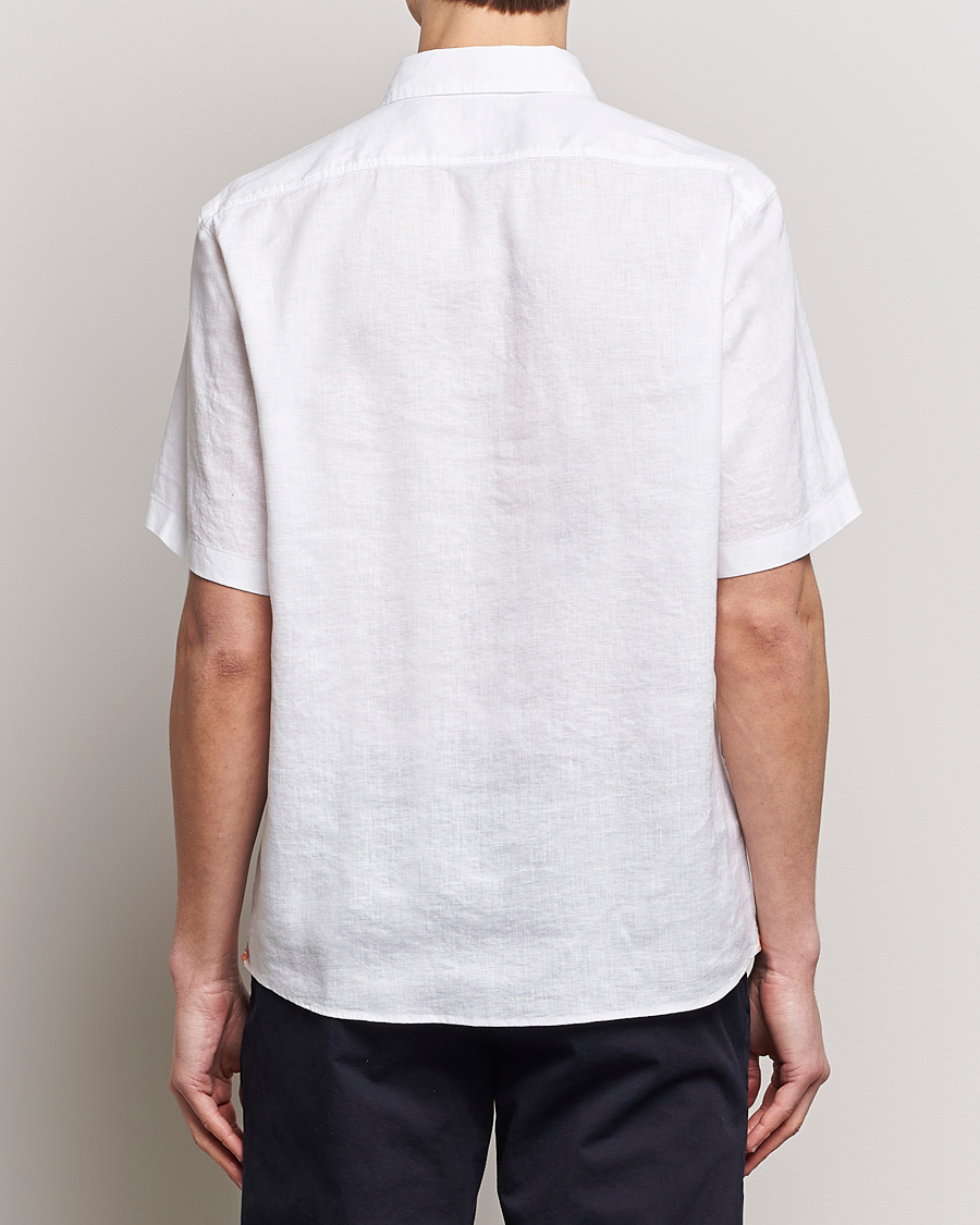 Herre | Skjorter | BOSS BLACK | Liam Short Sleeve Linen Shirt White