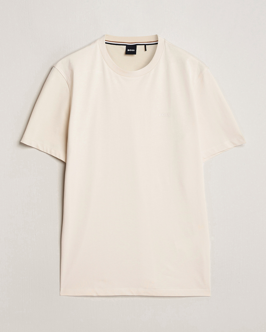 Herre | T-Shirts | BOSS BLACK | Thompson Crew Neck T-Shirt Open White