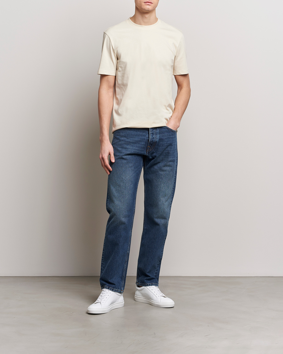 Herre | T-Shirts | BOSS BLACK | Thompson Crew Neck T-Shirt Open White