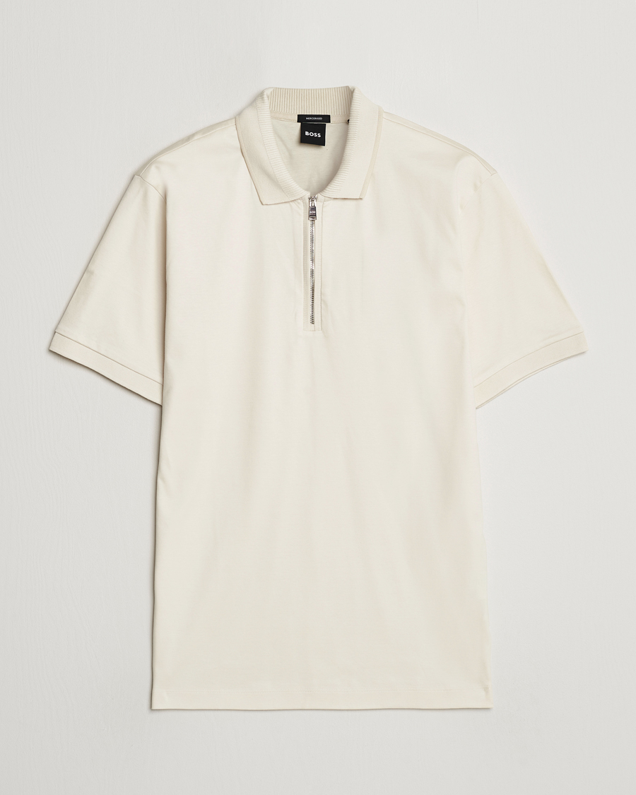 Herre | Polotrøjer | BOSS BLACK | Polston Half Zip Polo Open White