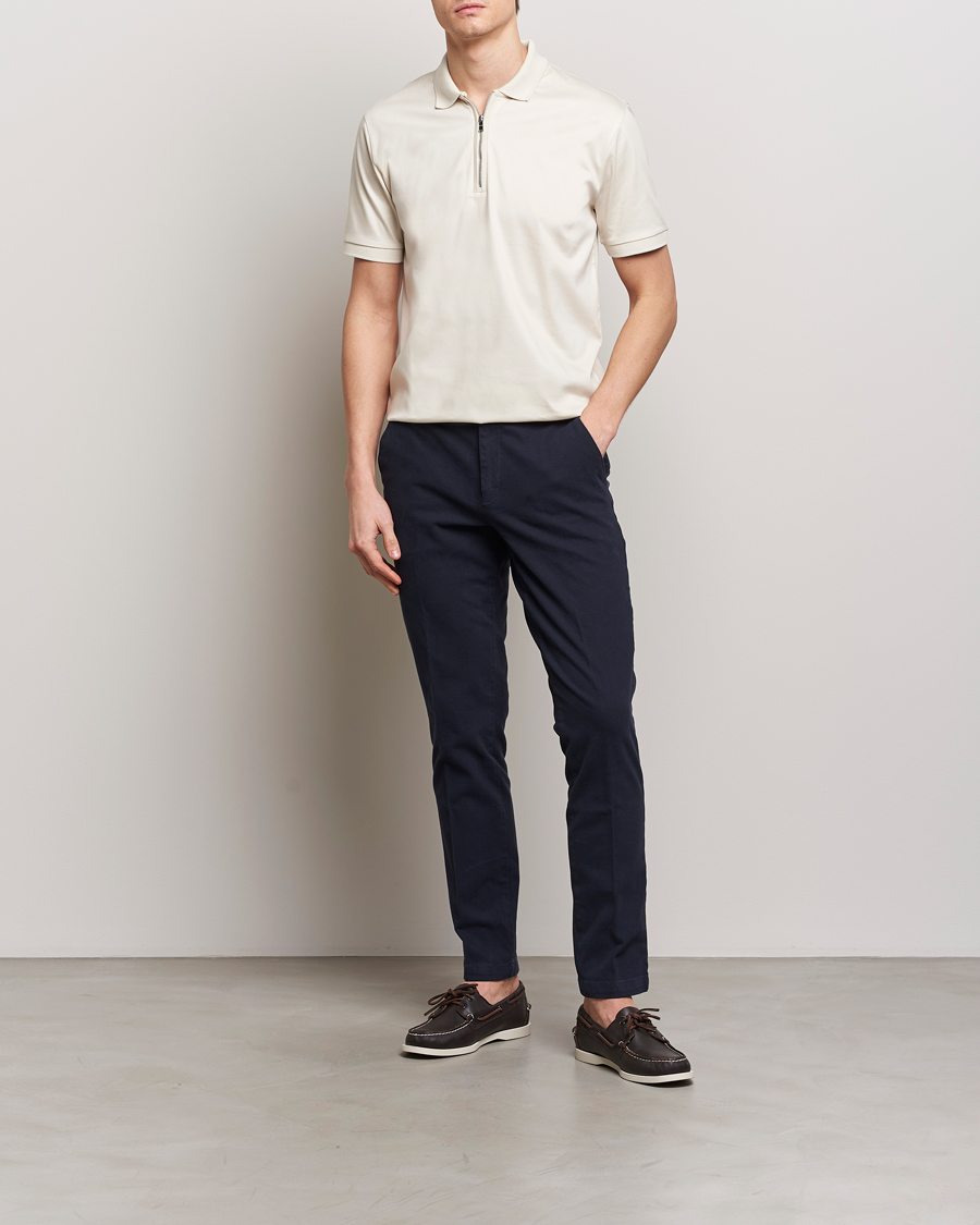 Herre | Polotrøjer | BOSS BLACK | Polston Half Zip Polo Open White