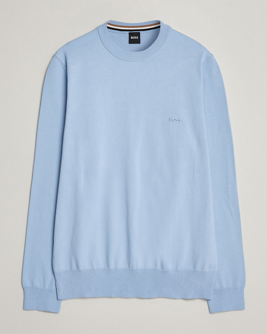 Herre | Trøjer | BOSS BLACK | Pacas Crew Neck Pullover Light Blue