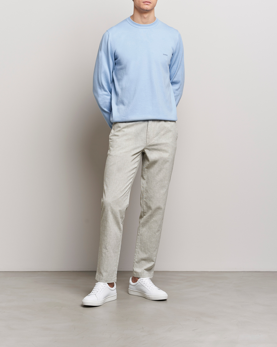 Herre | Trøjer | BOSS BLACK | Pacas Crew Neck Pullover Light Blue