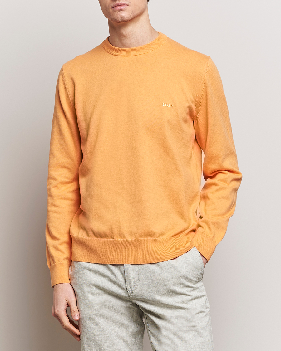 Herre | Udsalg tøj | BOSS BLACK | Pacas Crew Neck Pullover Medium Orange