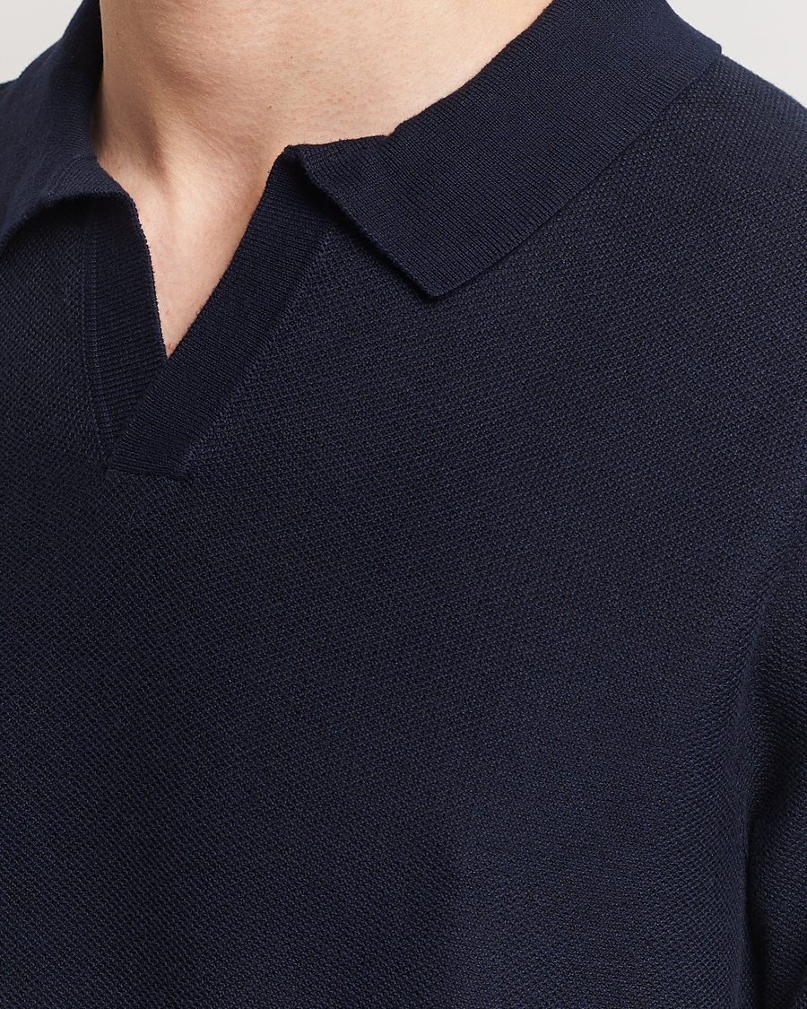 Herre | Polotrøjer | BOSS BLACK | Tempio Open Collar Polo Dark Blue