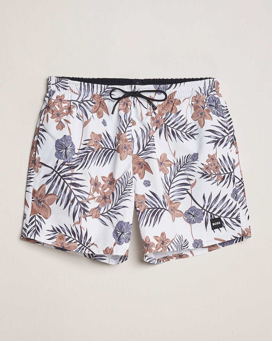 Herre | Badebukser | BOSS BLACK | Piranha Swimshorts White