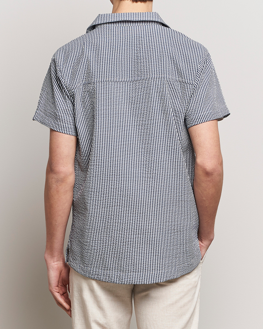 Herre | Skjorter | BOSS BLACK | Short Sleeve Open Collar Shirt Navy