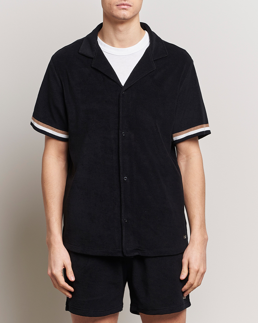 Herre | Casual | BOSS BLACK | Short Sleeve Terry Shirt Black