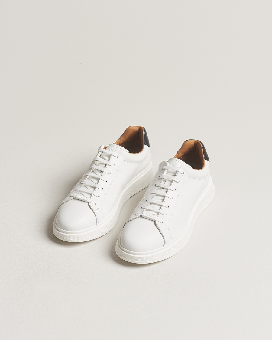 Herre | Hvide sneakers | BOSS BLACK | Bolton Leather Sneaker Natural