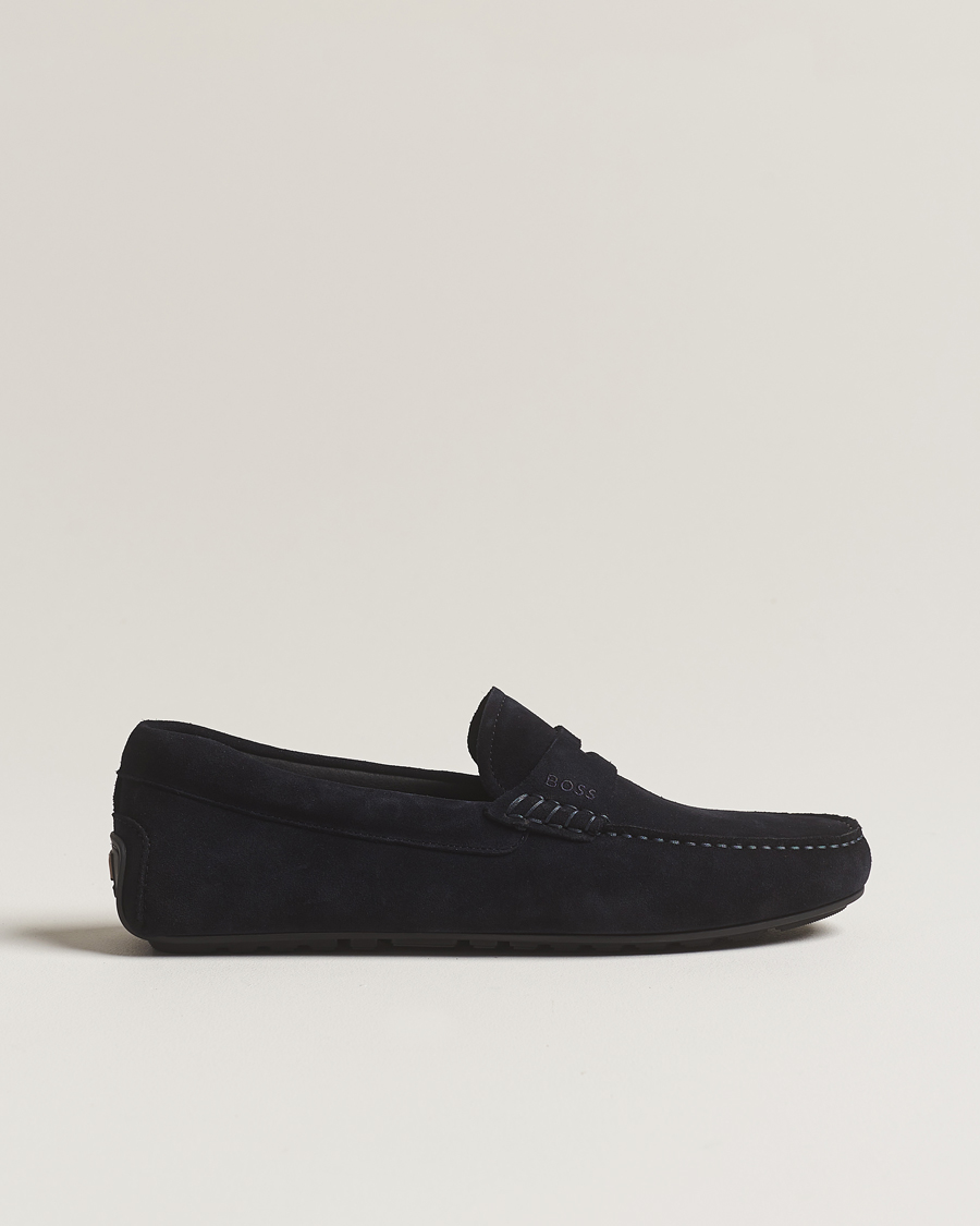 Herre | BOSS BLACK Noel Car Shoe Suede Dark Blue | BOSS BLACK | Noel Car Shoe Suede Dark Blue
