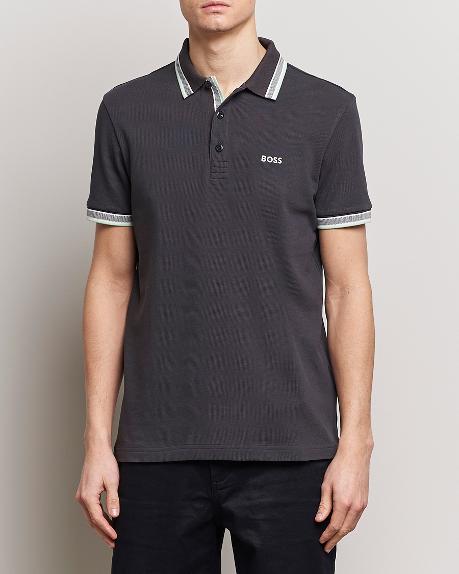 Men | BOSS GREEN | BOSS GREEN | Paddy Jersey Polo Charcoal