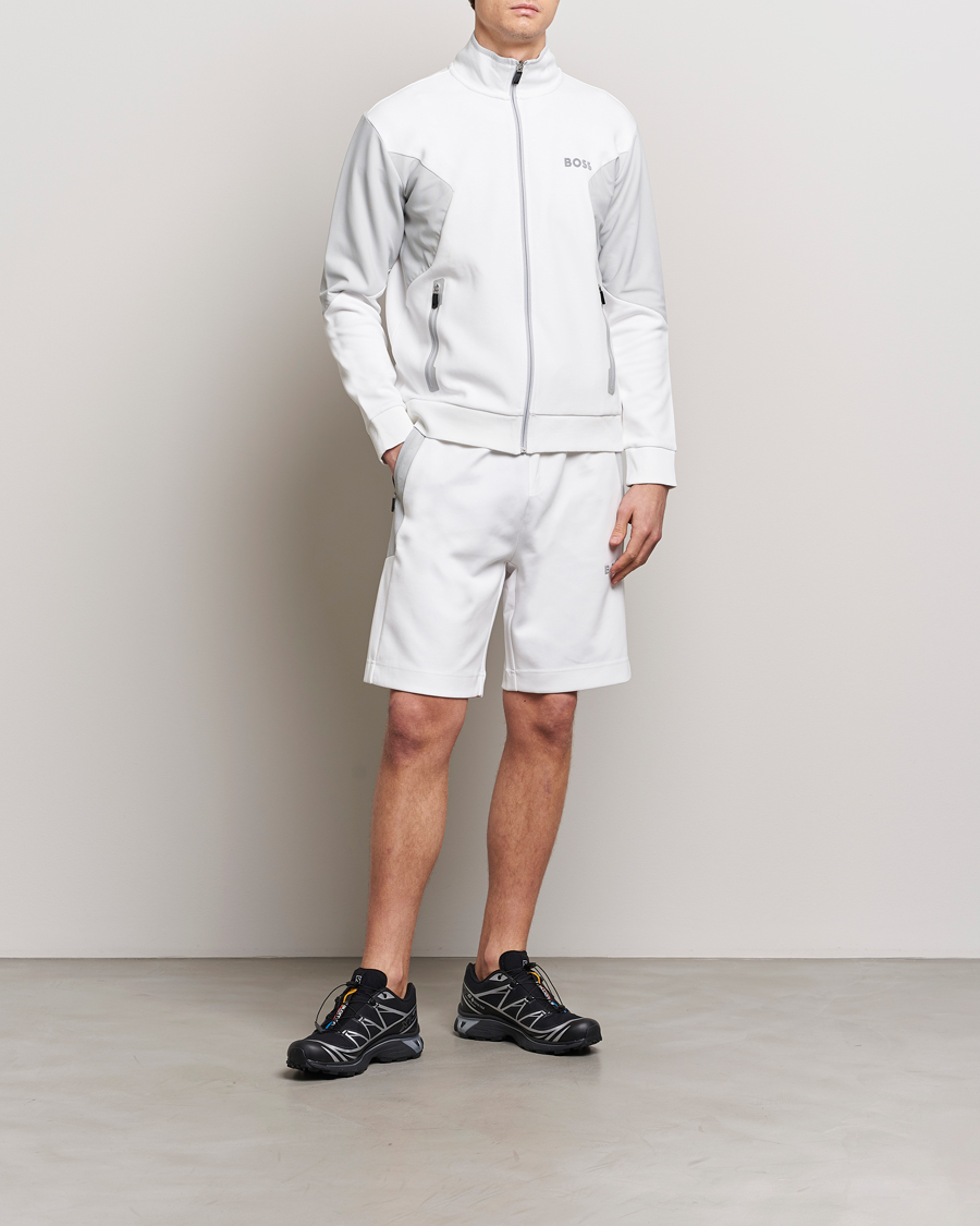 Herre | Trøjer | BOSS GREEN | Skaz Full Zip Hoodie White