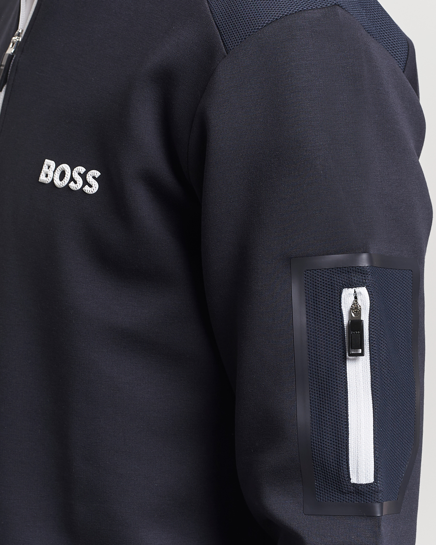 Herre | Trøjer | BOSS GREEN | Half Zip Sweatshirt Dark Blue