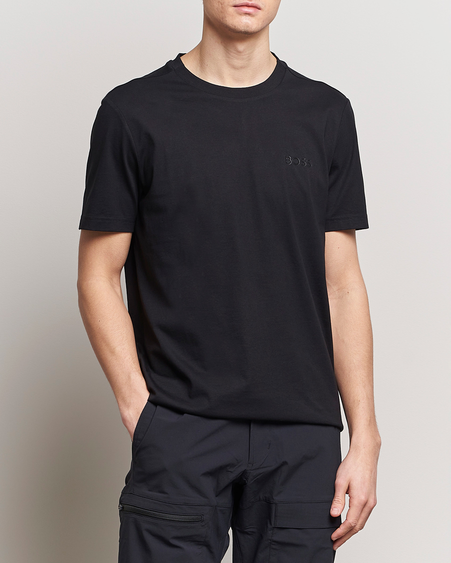 Herre | T-Shirts | BOSS GREEN | Crew Neck T-Shirt Black