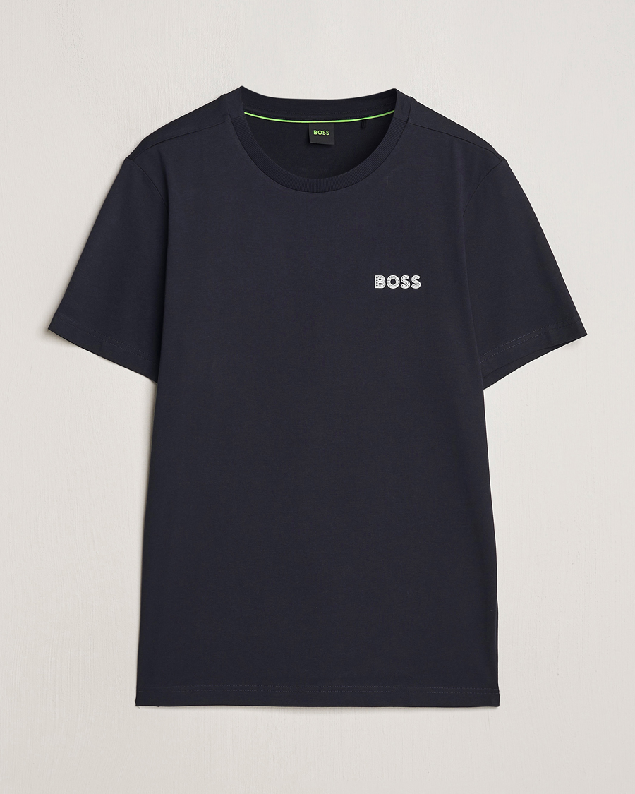 Herre | T-Shirts | BOSS GREEN | Crew Neck T-Shirt Dark Blue