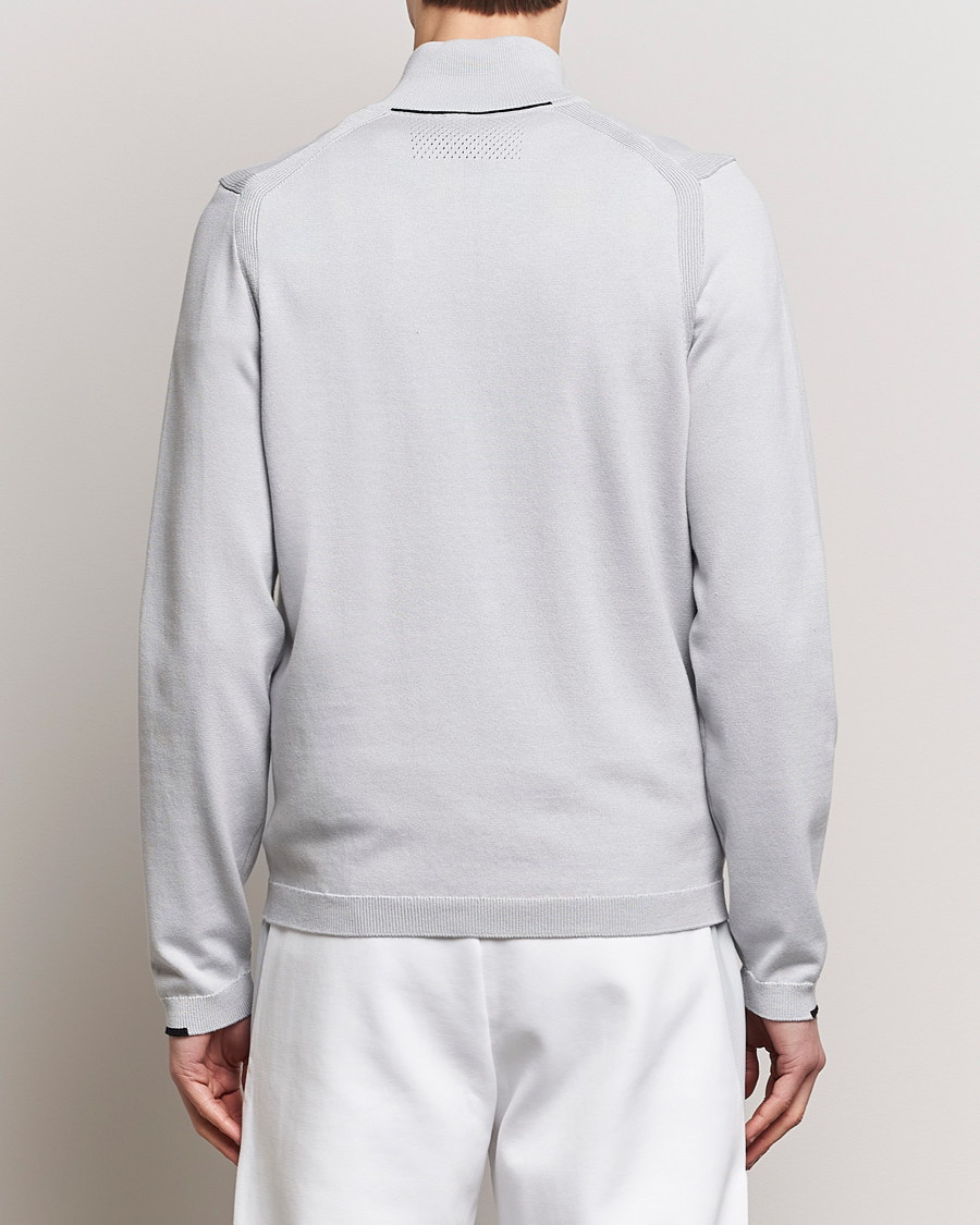 Herre | Trøjer | BOSS GREEN | Ever Knitted Half Zip Light Grey