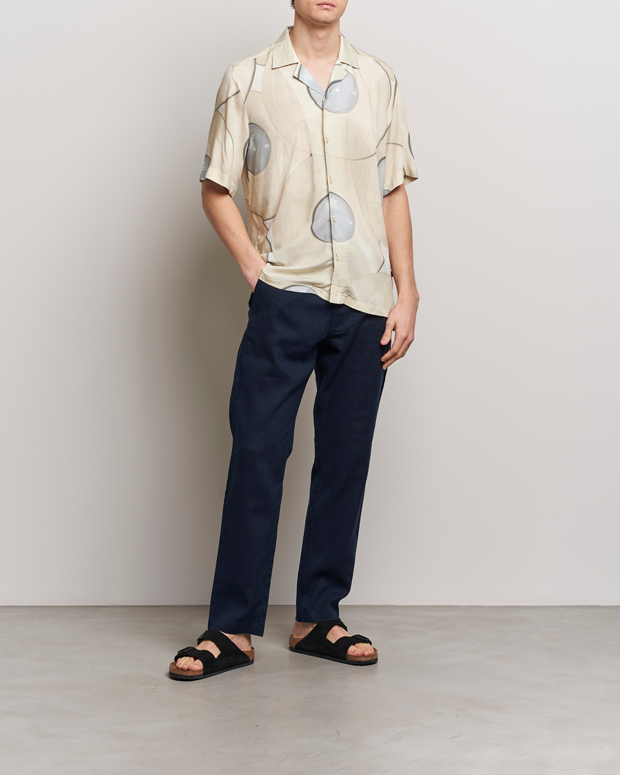 Herre | Bukser | BOSS ORANGE | Sanderson Linen Pants Dark Blue