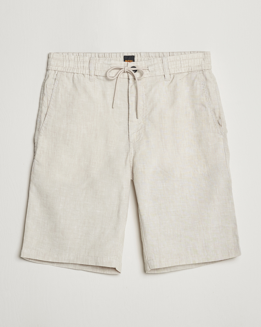 Herre | Shorts | BOSS ORANGE | Tapered Chino Drawstring Shorts Light Beige