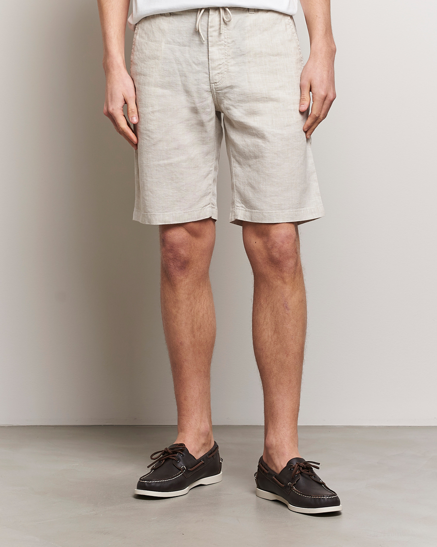 Herre | Nyheder | BOSS ORANGE | Tapered Chino Drawstring Shorts Light Beige