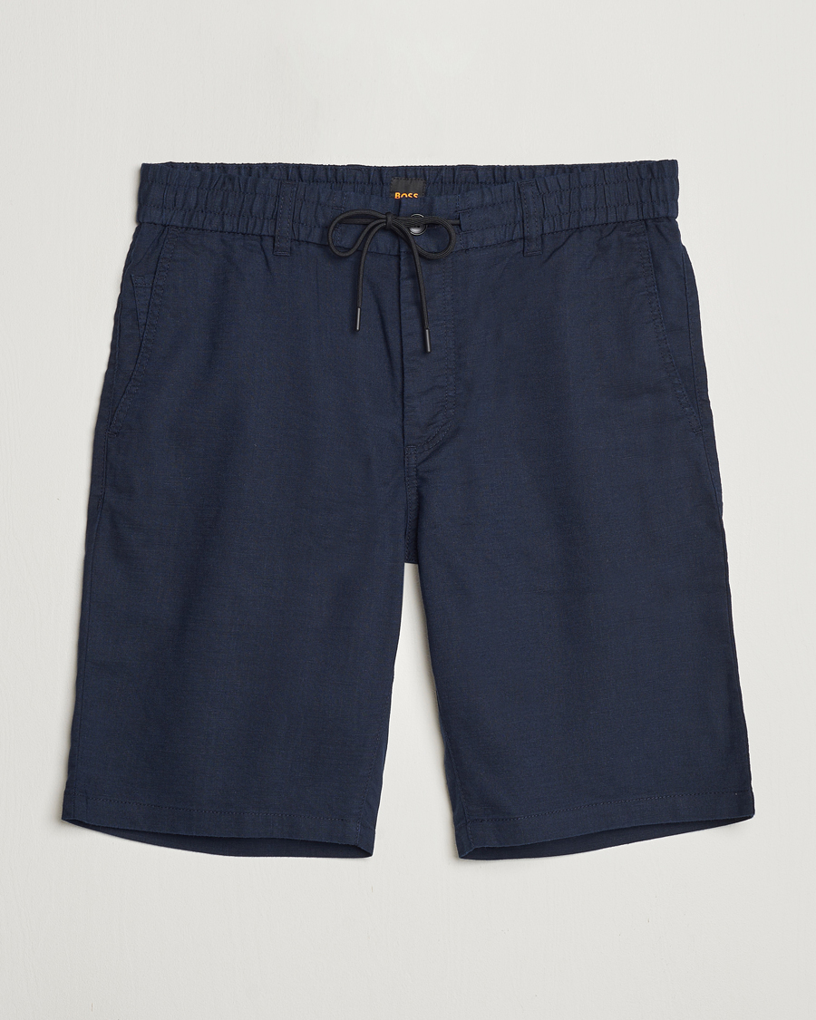 Herre |  | BOSS ORANGE | Tapered Chino Drawstring Shorts Dark Blue