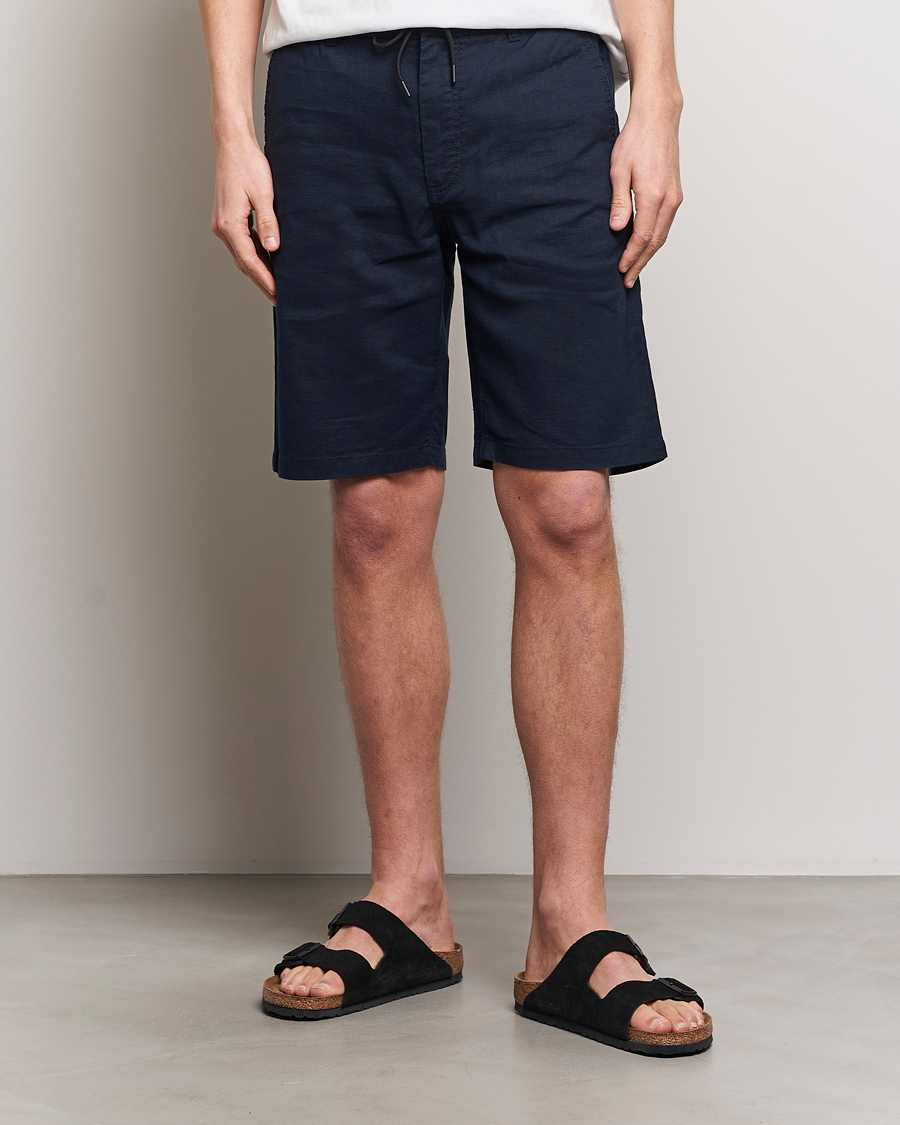 Herre |  | BOSS ORANGE | Tapered Chino Drawstring Shorts Dark Blue