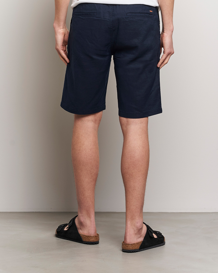 Herre | Shorts | BOSS ORANGE | Tapered Chino Drawstring Shorts Dark Blue