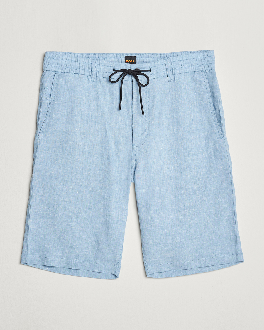 Herre | Shorts | BOSS ORANGE | Tapered Chino Drawstring Shorts Open Blue
