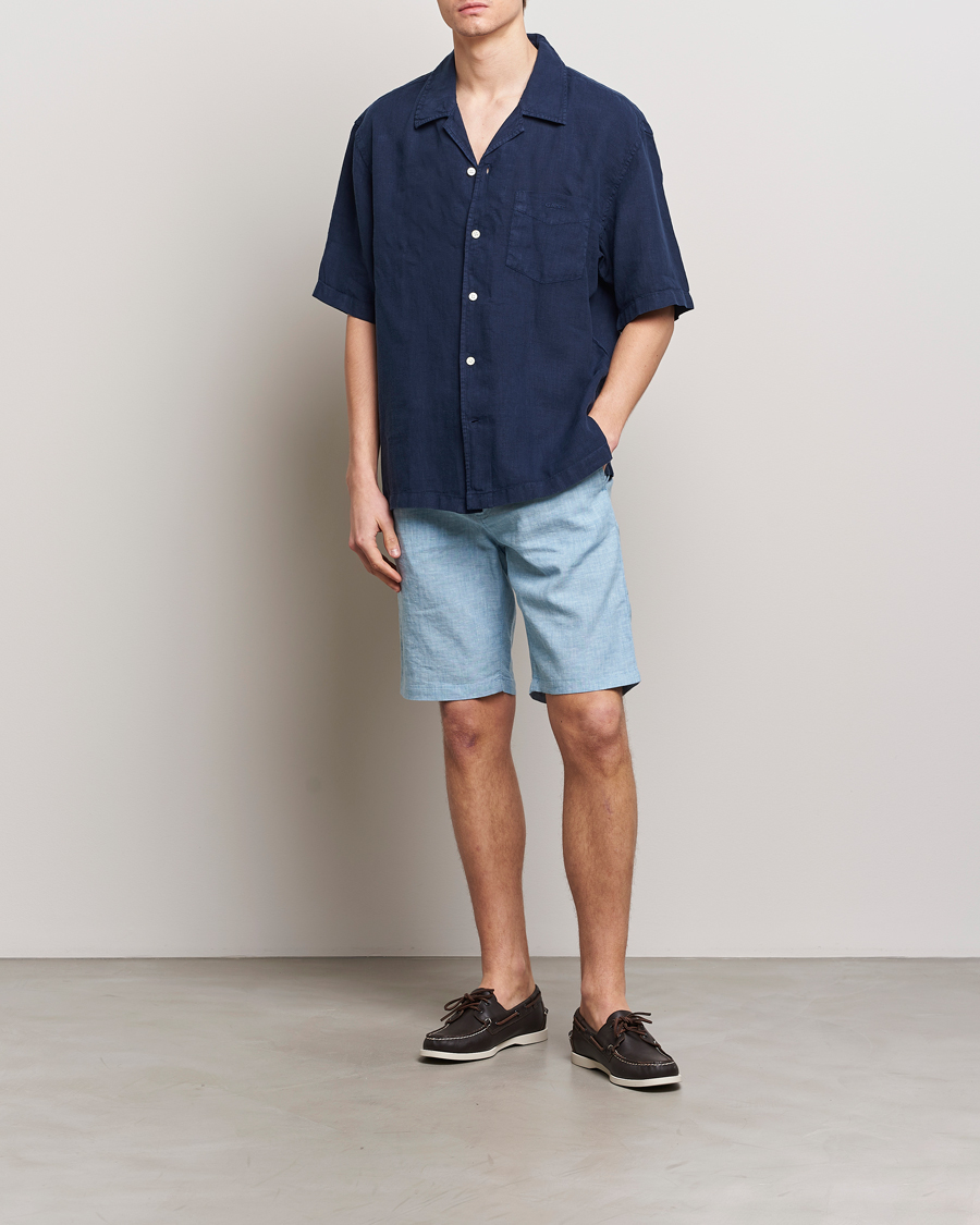 Herre | Shorts | BOSS ORANGE | Tapered Chino Drawstring Shorts Open Blue