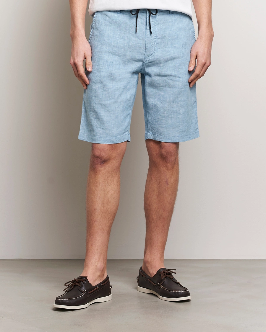 Herre | Shorts | BOSS ORANGE | Tapered Chino Drawstring Shorts Open Blue