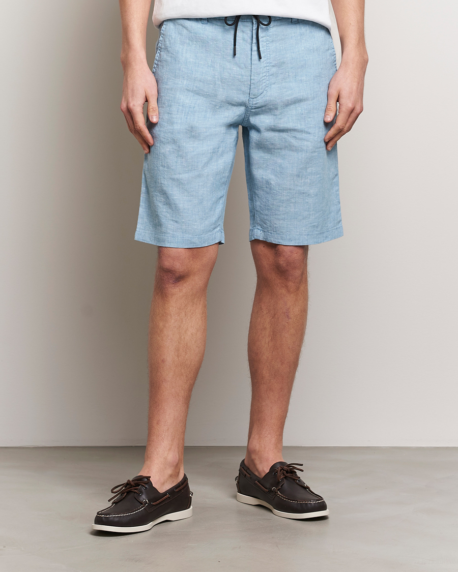 Herre | Tøj | BOSS ORANGE | Tapered Chino Drawstring Shorts Open Blue