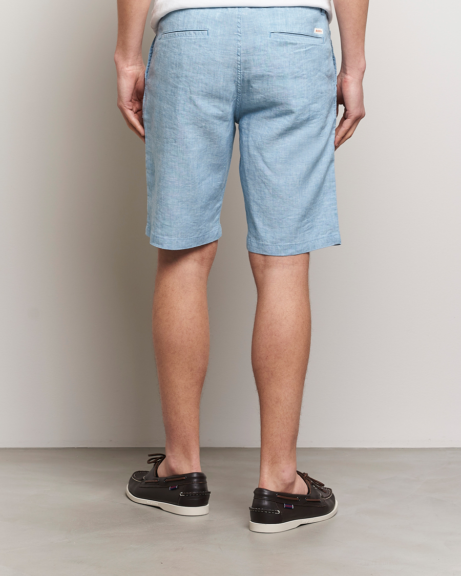 Herre | Shorts | BOSS ORANGE | Tapered Chino Drawstring Shorts Open Blue